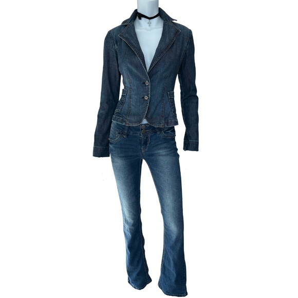Level 99 Cropped Denim Blazer – Size XS (2006–2010) - Picture 1 of 9